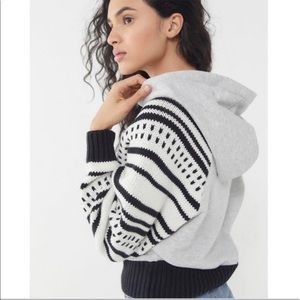 UO Knit Crop Hoodie